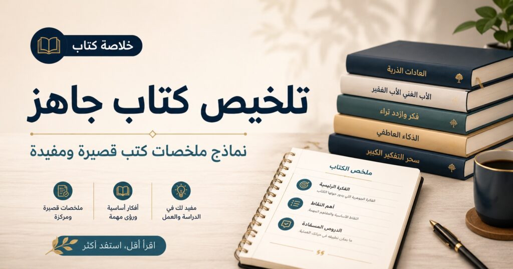 تلخيص كتاب جاهز: نماذج ملخصات كتب قصيرة ومفيدة 1 تلخيص كتاب جاهز