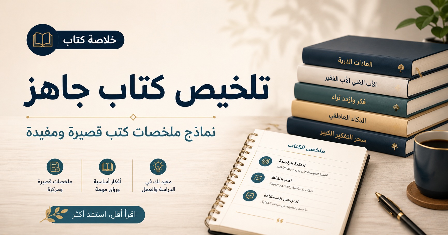 تلخيص كتاب جاهز: نماذج ملخصات كتب قصيرة ومفيدة 25 تلخيص كتاب جاهز: نماذج ملخصات كتب قصيرة ومفيدة