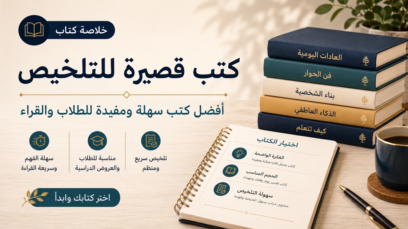 كتب قصيرة للتلخيص: أفضل كتب سهلة ومفيدة للطلاب والقراء 24 كتب قصيرة للتلخيص: أفضل كتب سهلة ومفيدة للطلاب والقراء