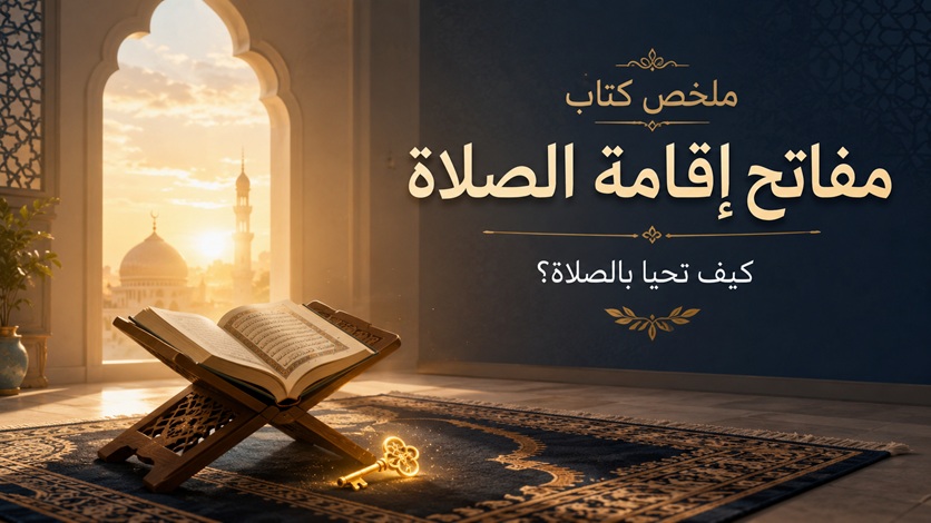 ملخص كتاب مفاتح إقامة الصلاة وإخلاص العبودية لله | كيف تحيا بالصلاة؟